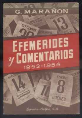 EFEMERIDES Y COMENTARIOS, 1952-1954.