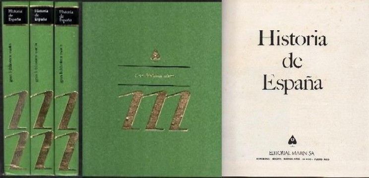 HISTORIA DE ESPAÑA. 3 TOMOS. GRAN BIBLIOTECA MARIN.