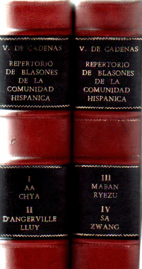 REPERTORIO DE BLASONES DE LA COMUNIDAD HISPANICA (4 VOLUMENES EN 2 TOMOS)