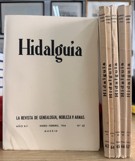 HIDALGUÍA, LA REVISTA DE GENEALOGIA, NOBLEZA Y ARMAS AÑO XII, 1964 NUM. 62-67