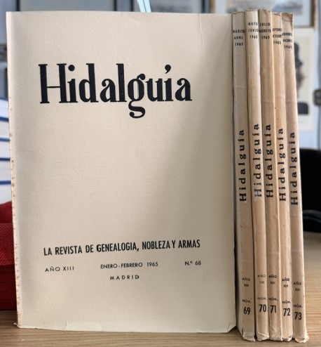 HIDALGUÍA, LA REVISTA DE GENEALOGIA, NOBLEZA Y ARMAS AÑO XIII, 1965 NUM. 68-73