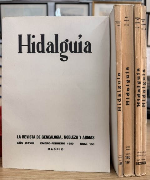 HIDALGUÍA, LA REVISTA DE GENEALOGIA, NOBLEZA Y ARMAS AÑO XXVIII, 1980 NUM. 158-163