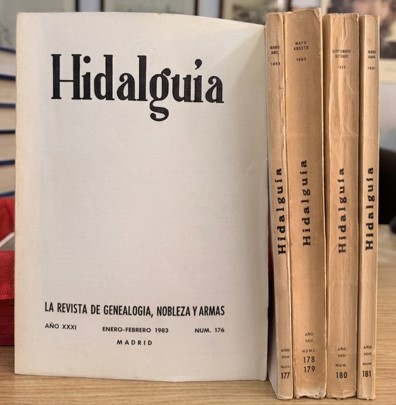 HIDALGUÍA, LA REVISTA DE GENEALOGIA, NOBLEZA Y ARMAS AÑO XXXI, 1983 NUM. 176-181