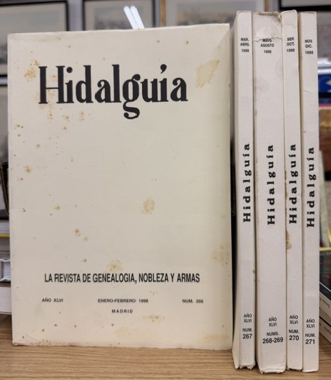 HIDALGUÍA, LA REVISTA DE GENEALOGIA, NOBLEZA Y ARMAS AÑO XLVI, 1998 NUM. 266-271