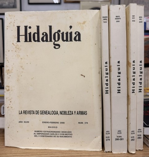 HIDALGUÍA, LA REVISTA DE GENEALOGIA, NOBLEZA Y ARMAS AÑO XLVIII, 2000 NUM. 278-283