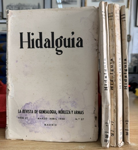 HIDALGUÍA, LA REVISTA DE GENEALOGIA, NOBLEZA Y ARMAS AÑO VI, 1958 NUM. 27-31