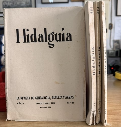 HIDALGUÍA, LA REVISTA DE GENEALOGIA, NOBLEZA Y ARMAS AÑO V, 1957 NUM. 21-24