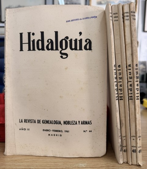 HIDALGUÍA, LA REVISTA DE GENEALOGIA, NOBLEZA Y ARMAS AÑO IX, 1961 NUM. 44-49