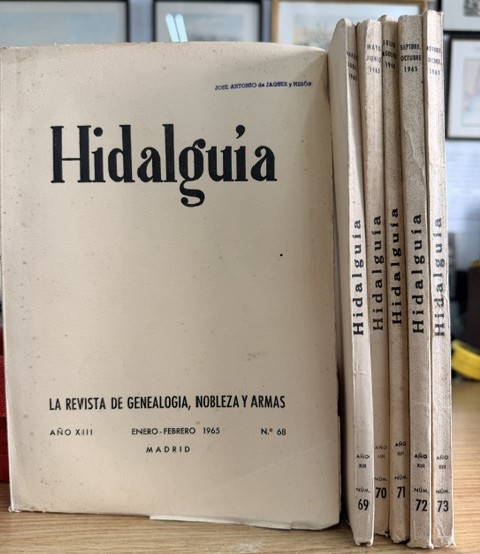 HIDALGUÍA, LA REVISTA DE GENEALOGIA, NOBLEZA Y ARMAS AÑO XIII, 1965 NUM. 68-73