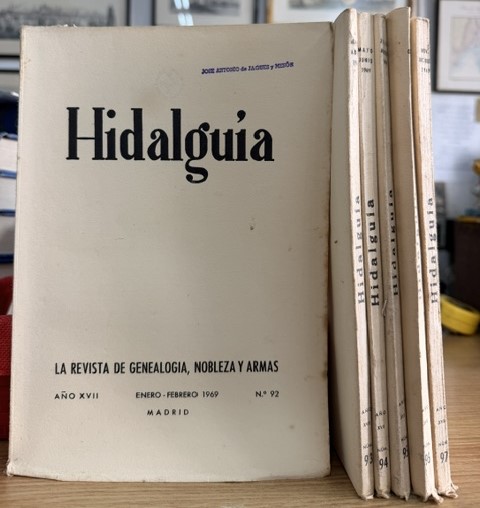 HIDALGUÍA, LA REVISTA DE GENEALOGIA, NOBLEZA Y ARMAS AÑO XVII, 1969 NUM. 92-97