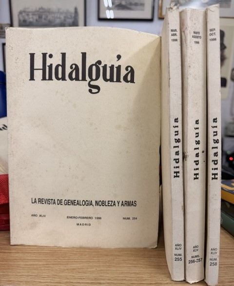 HIDALGUÍA, LA REVISTA DE GENEALOGIA, NOBLEZA Y ARMAS AÑO XLIV, 1996 NUM. 254-258