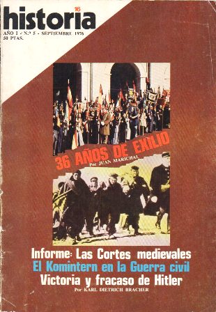 REVISTA HISTORIA 16. Nº 5. LAS CORTES MEDIEVALES, ETC.