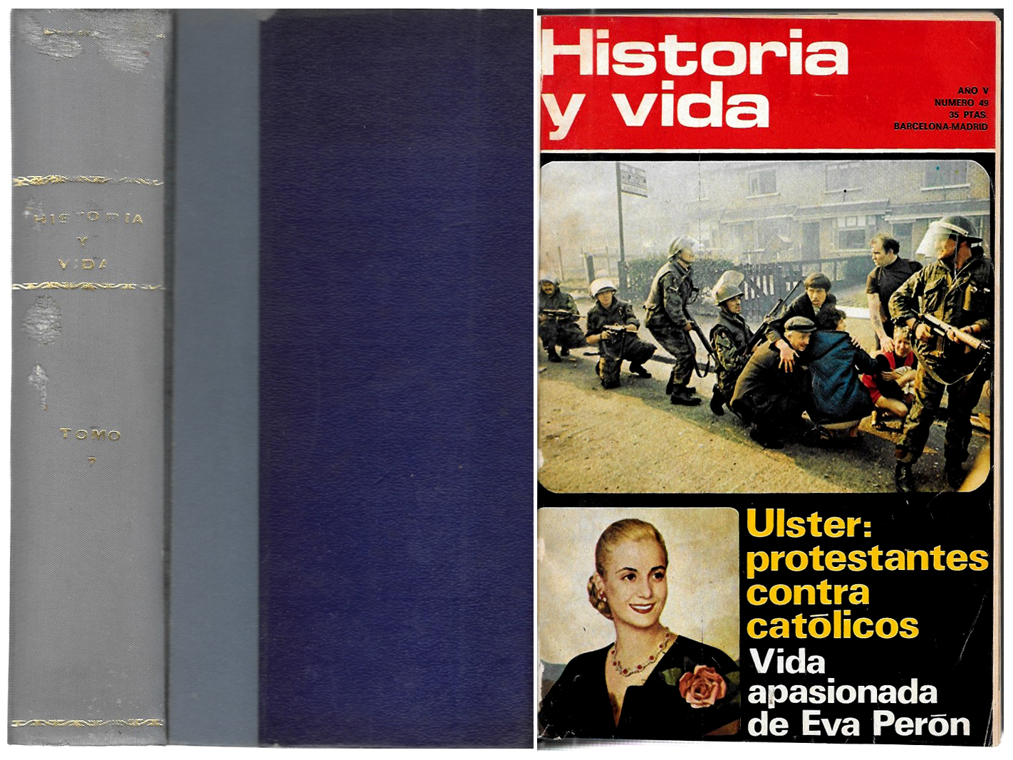 REVISTA HISTORIA Y VIDA EXTRA AÑO 1972 -1 TOMO 9 MESES ABRIL-DICIEMBRE Nº 49 A 57