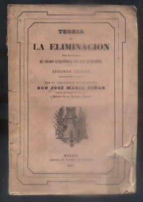 TEORIA DE LA ELIMINACION ENTRE DOS ECUACIONES DE GRADO CUALQUIERA CON DOS INCOGNITAS.