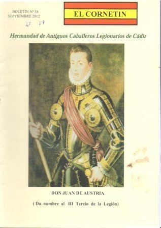 EL CORNETIN BOLETIN Nº 38, SEPTIEMBRE 2012 HDAD. ANTIGUOS CABALLEROS LEGIONARIOS DE CADIZ
