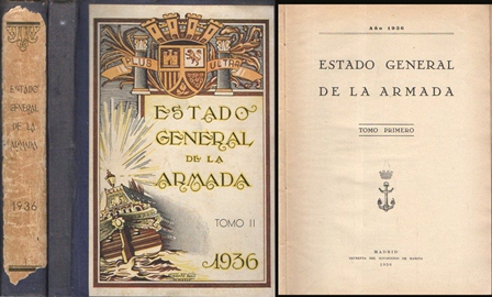 ESTADO GENERAL DE LA ARMADA AÑO 1936 (2 TOMOS)