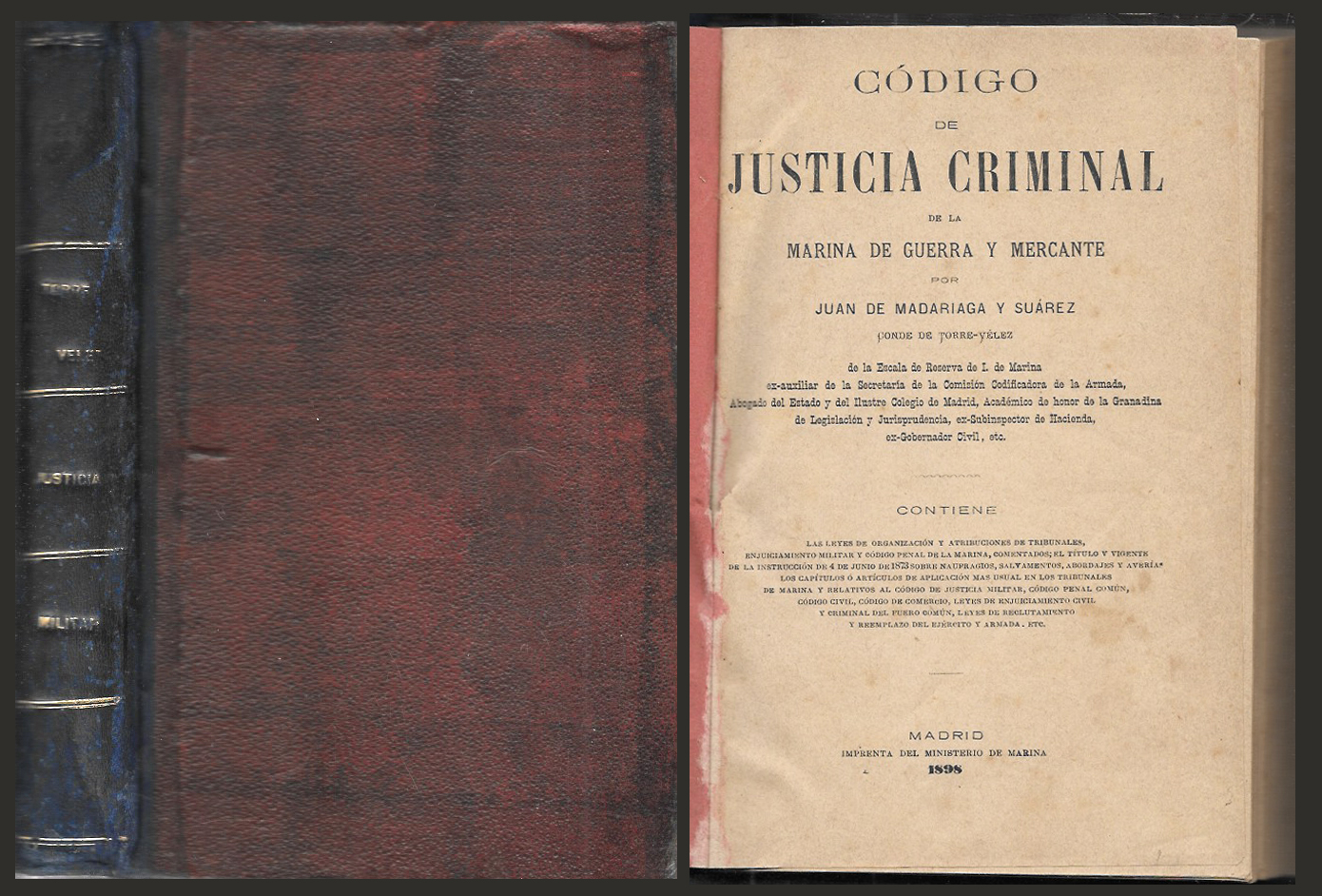CODIGO DE JUSTICIA MILITAR DE LA MARINA DE GUERRA Y MERCANTE