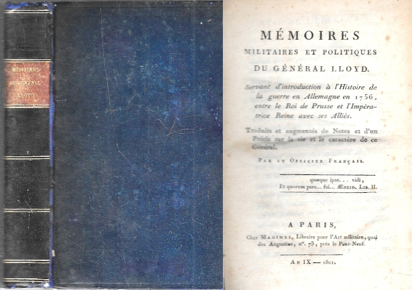 MEMOIRES MILITAIRES ET POLITIQUES DU GENERAL LLOYD