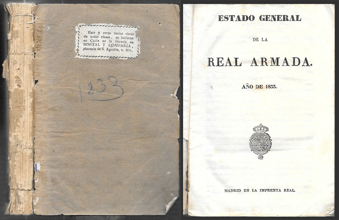 ESTADO GENERAL DE LA REAL ARMADA AÑO DE 1833