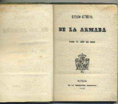 ESTADO GENERAL DE LA ARMADA PARA EL AÑO DE 1856