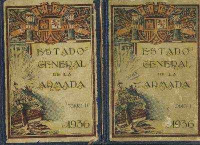 ESTADO GENERAL DE LA ARMADA AÑO 1936 (2 TOMOS)