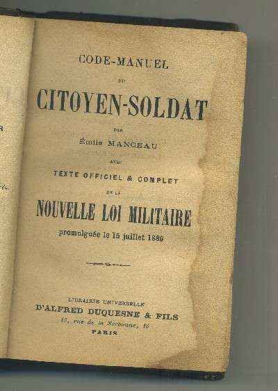 CODE-MANUEL DU CITOYEN-SOLDAT