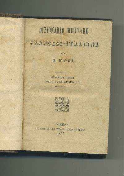 DIZIONARIO MILITARE FRANCESE-ITALIANO