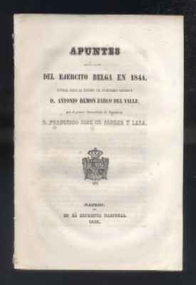APUNTES DEL EJERCITO BELGA EN 1844.