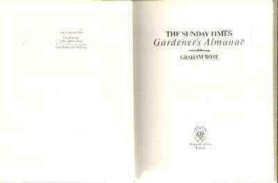 THE SUNDAY TIMES GARDENER'S ALMANAC