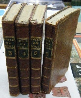 ÉMILE OU DE L'EDUCATION. 4 TOMOS: 3,4, 5 Y 6. OBRA INCOMPLETA