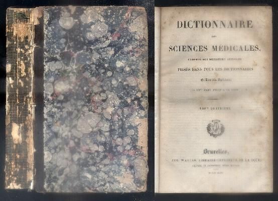 DICTIONNAIRE DES SCIENCES MEDICALES. VOLUMEN CUARTO.
