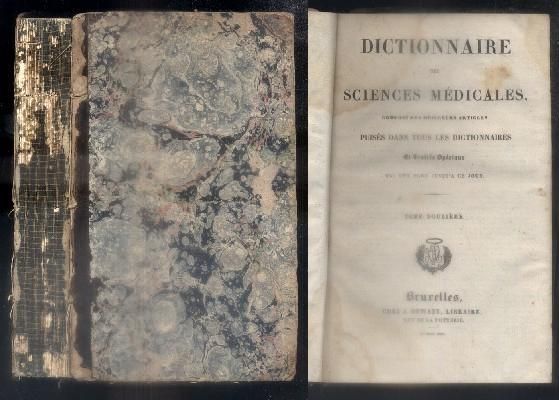 DICTIONNAIRE DES SCIENCES MEDICALES. VOLUMEN DOCE.