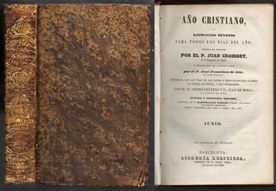 AÑO CRISTIANO 1853, EJERCICIOS DEVOTOS PARA TODOS LOS DIAS DEL AÑO - JUNIO.