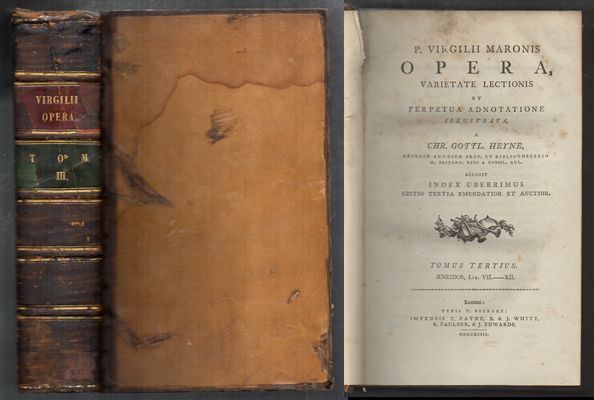 OPERA, VARILTATE LECTIONIS ET PERPETUA ADNOTATIONE ILLUSTRATA, A CHR. GOTTL. HEYNE. TOMO 3.