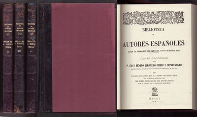 B. DE AUTORES ESPAÑOLES 141, 142 Y 143. OBRAS DE BENITO J. FEIJOO. TOMOS II, III Y IV.