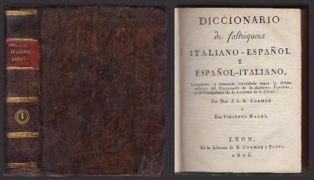 DICCIONARIO DE FALTRIQUERA  ITALIANO-ESPAÑOL TOMO I.