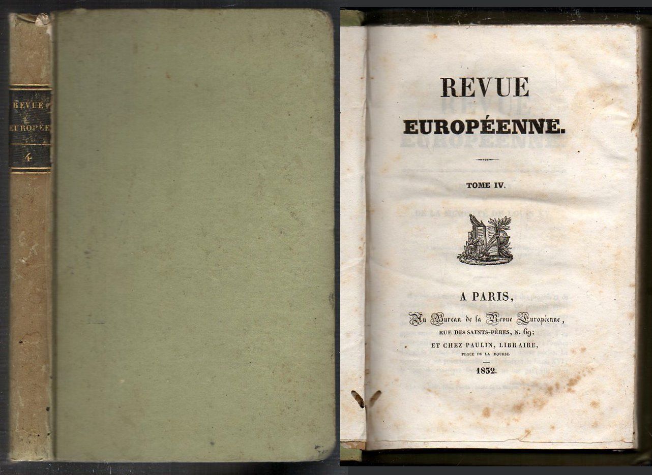 REVUE EUROPÉENNE - TOME IV.