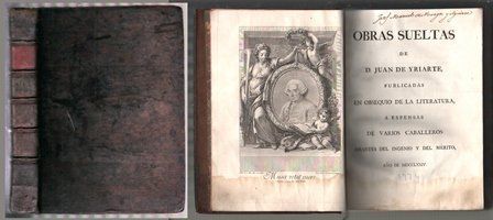 OBRAS SUELTAS DE D. JUAN DE YRIARTE  AÑO DE 1774)