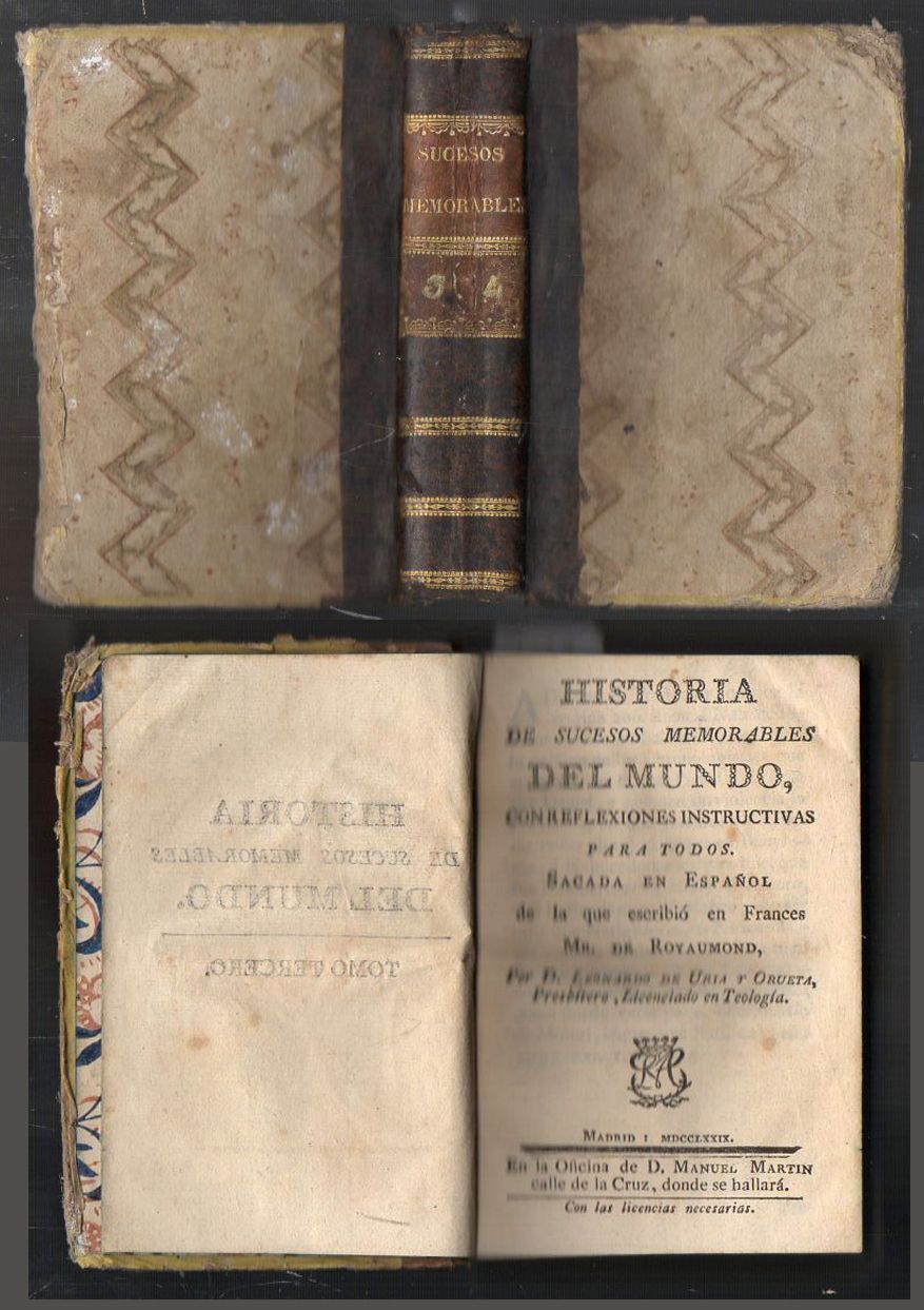 HISTORIA DE SUCESOS MEMORABLES DEL MUNDO - TOMO TERCERO  Y CUARTO