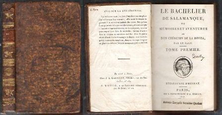LE BACHELIER DE SALAMANQUE OU MEMOIRES ET AVENTURES DE DON CHERUBIN DE LA RONDA TOMO I