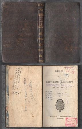 RIMAS DE BARTOLOME LEONARDO DE ARGENSOLA - TOMO II