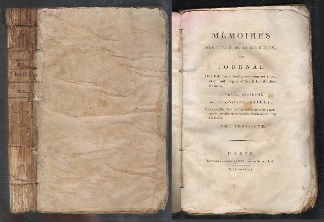 MÉMOIRES D'UN TÉMOIN DE LA REVOLITION, DE JOURNAL … TOME TROISIÉME