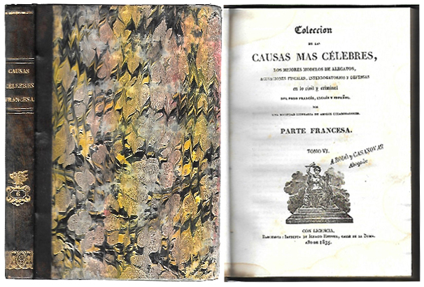 COLECCIÓN DE LAS CAUSAS MAS CELEBRES, LOS MEJORES ALEGATOS, ACUSACIONES FISCALES... TOMO VI