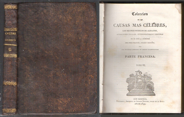 COLECCIÓN DE LAS CAUSAS MAS CELEBRES. PARTE FRANCESA TOMO VI