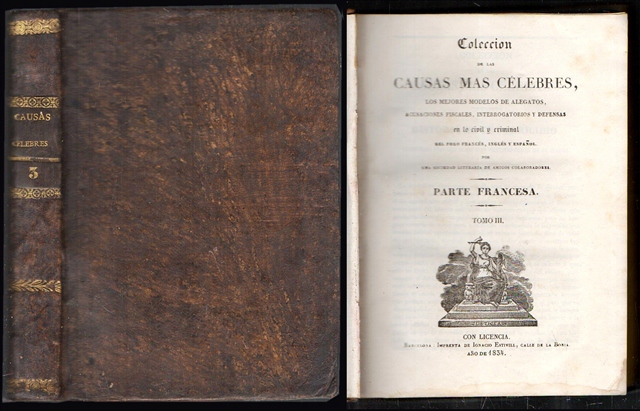 COLECCIÓN DE LAS CAUSAS MAS CELEBRES. PARTE FRANCESA TOMO III