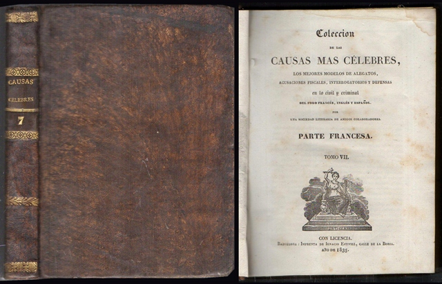 COLECCIÓN DE LAS CAUSAS MAS CELEBRES. PARTE FRANCESA TOMO VII