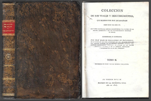 COLECCIÓN DE LOS VIAGES Y DESCUBRIMIENTOS QUE HICIERON POR MAR LOS ESPAÑOLES TOMO II