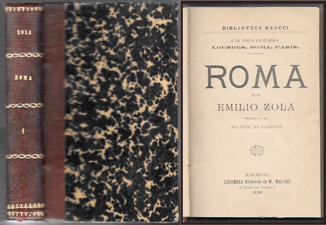 ROMA , POR EMILIO ZOLA - TOMO I