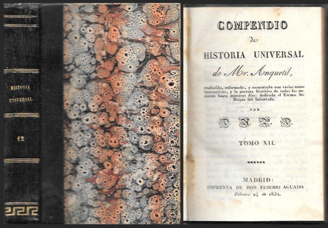 COMPENDIO DE HISTORIA UNIVERSAL DE MR. ANQUETIL TOMO XII