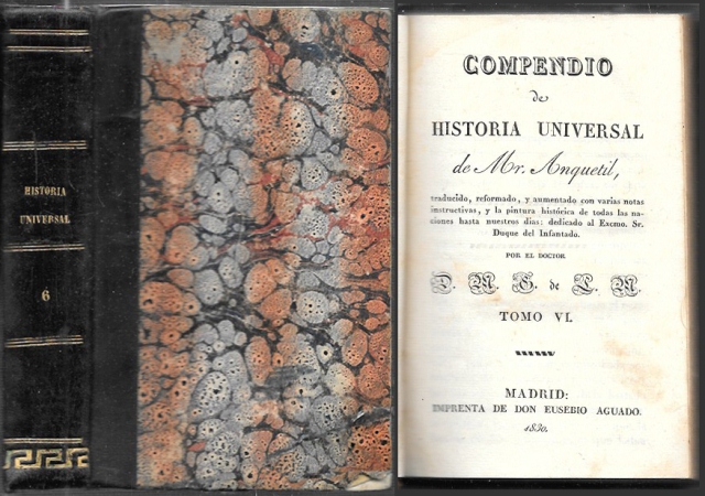 COMPENDIO DE HISTORIA UNIVERSAL DE MR. ANQUETIL TOMO VI